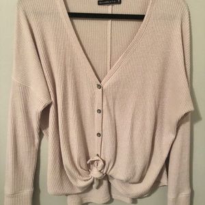 Abercrombie Button-Up Tie Knot Top